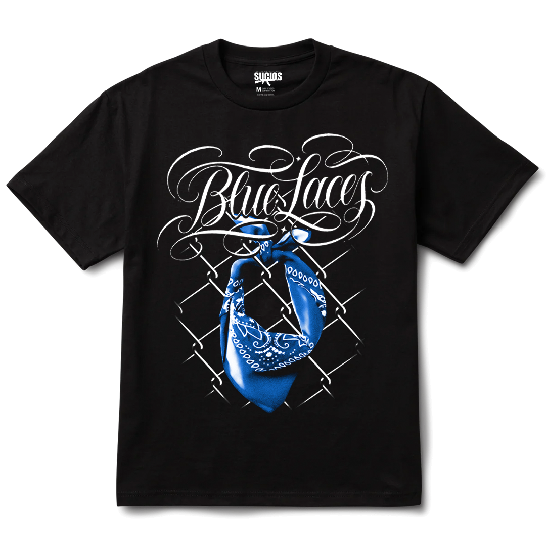 Sucios Blue Laces T-shirt (Black)