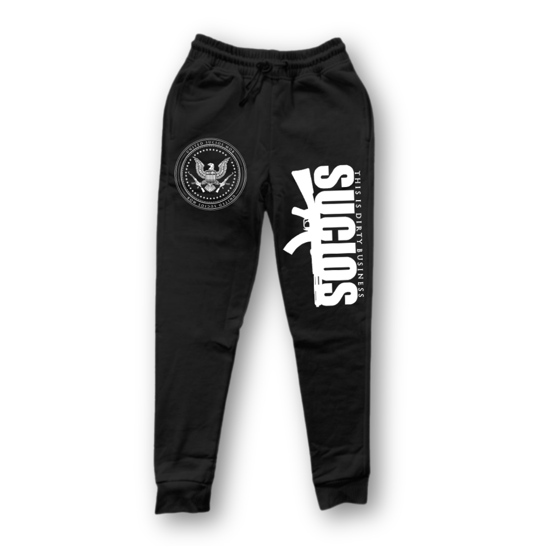 Sucios Original Logo Sweatpants (Black/White)