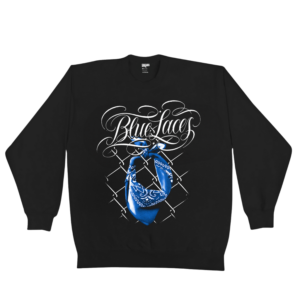 Sucios Blue Laces Crewneck (Black)